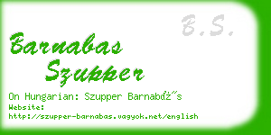 barnabas szupper business card